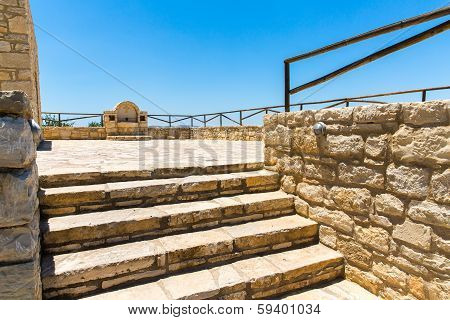 Monastery (friary) In Messara Valley At Crete Island In Greece. Messara - Is  Largest Plain In Crete