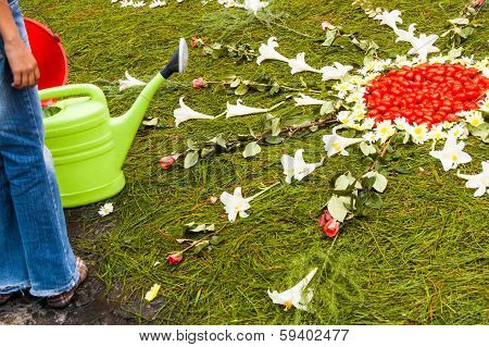Making A Holy Week Processional Carpet