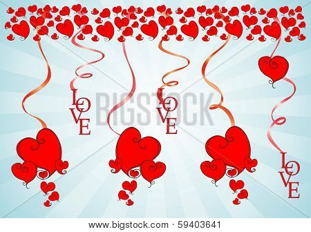 decoration of the hearts,