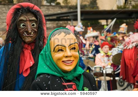 Carnevale tradizionale a Pleinfeld, Baviera, Germania