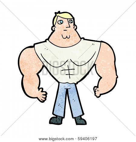 cartoon body builder