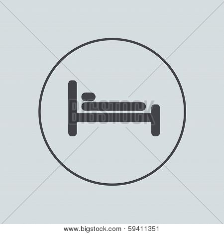 Vector circle icon on gray background. Eps 10