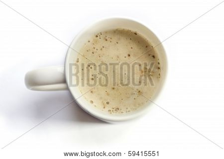 Cappuccino cup isolated on white