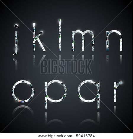 Diamond alphabet letters - eps10