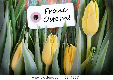 Easter Background With Label