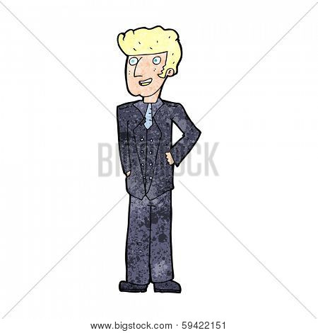 cartoon upperclass man