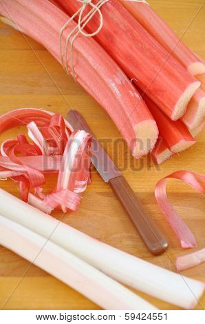 Fresh rhubarb