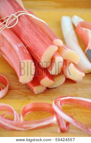 Fresh rhubarb