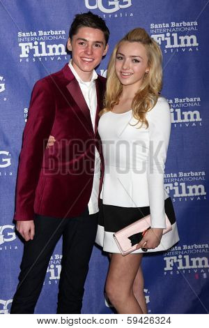 SANTA BARBARA - FEB 1:  Spencer List, Peyton List at the SBIFF Honors Cate Blanchett as Performer of the Year at Arlington Theater on February 1, 2014 in Santa Barbara, CA