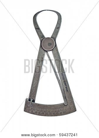 vintage diamond weight moe gauge over white, clipping path