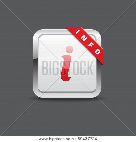 Info Rounded Square Vector Button Icon