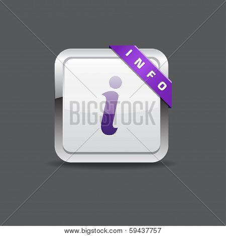 Info Rounded Square Vector Button Icon