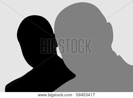 a man in shadow
