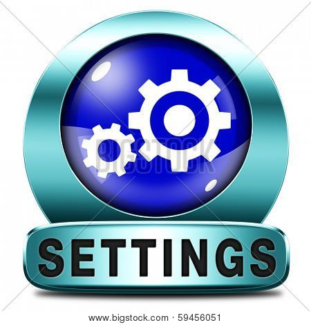 settings Cogwheel gear mechanism change or reset button default setting icon 