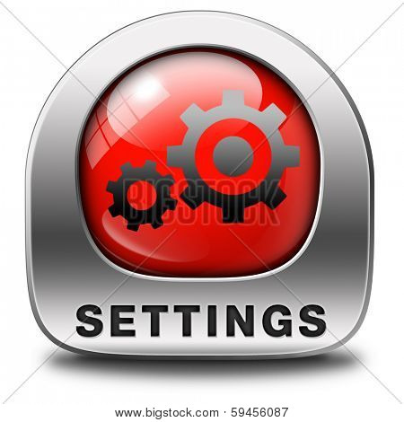 settings Cogwheel gear mechanism change or reset button default setting icon 