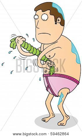 Squeezing Wet Cloth
