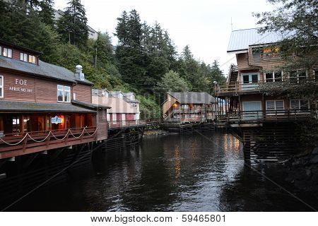 Creek Street in Ketchikan Alaska