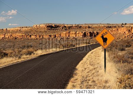 Elk Crossing Sign