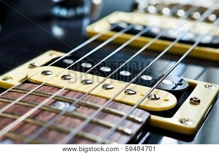 Detail Of Six-string Electric Guitar