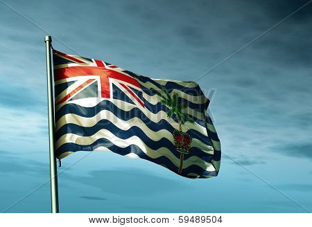 British Indian Ocean Territory flag waving on the wind