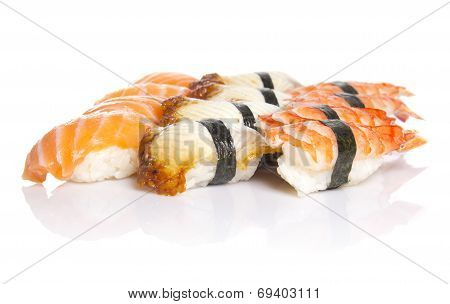 Sushi Nigiri Isolated On White Background