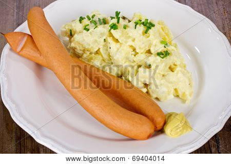 sausages with potato salad