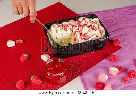 Tucking Into Sweet Food