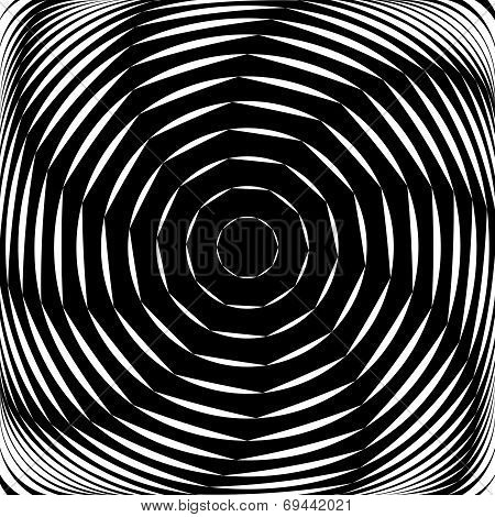 Design Monochrome Whirl Movement Illusion Background