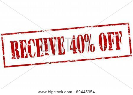 Receive Fourty Percent Off