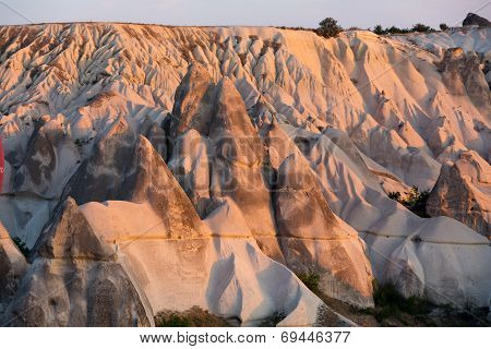 The sunrise over Goreme National Park. Cappadocia. Turkey