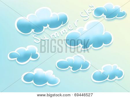 Clouds on summer sky