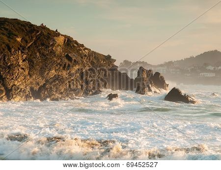 Coastal Landscape In Galicia, Spain.