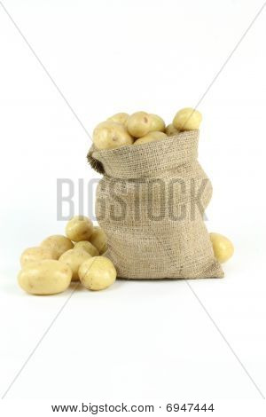 Hvide friske Mini kartofler - lodret.