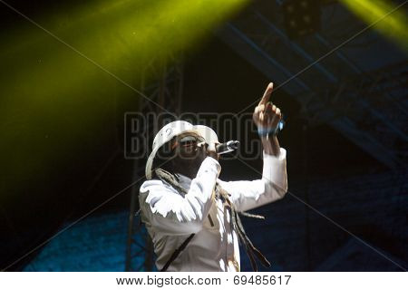 BONTIDA - JUNE 20: THIEVERY CORPORATION performs live at Electric Castle Festival at June 19, 2014 in the Banffy castle in Bontida, Romania
