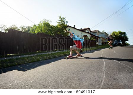 Longboarding Teens