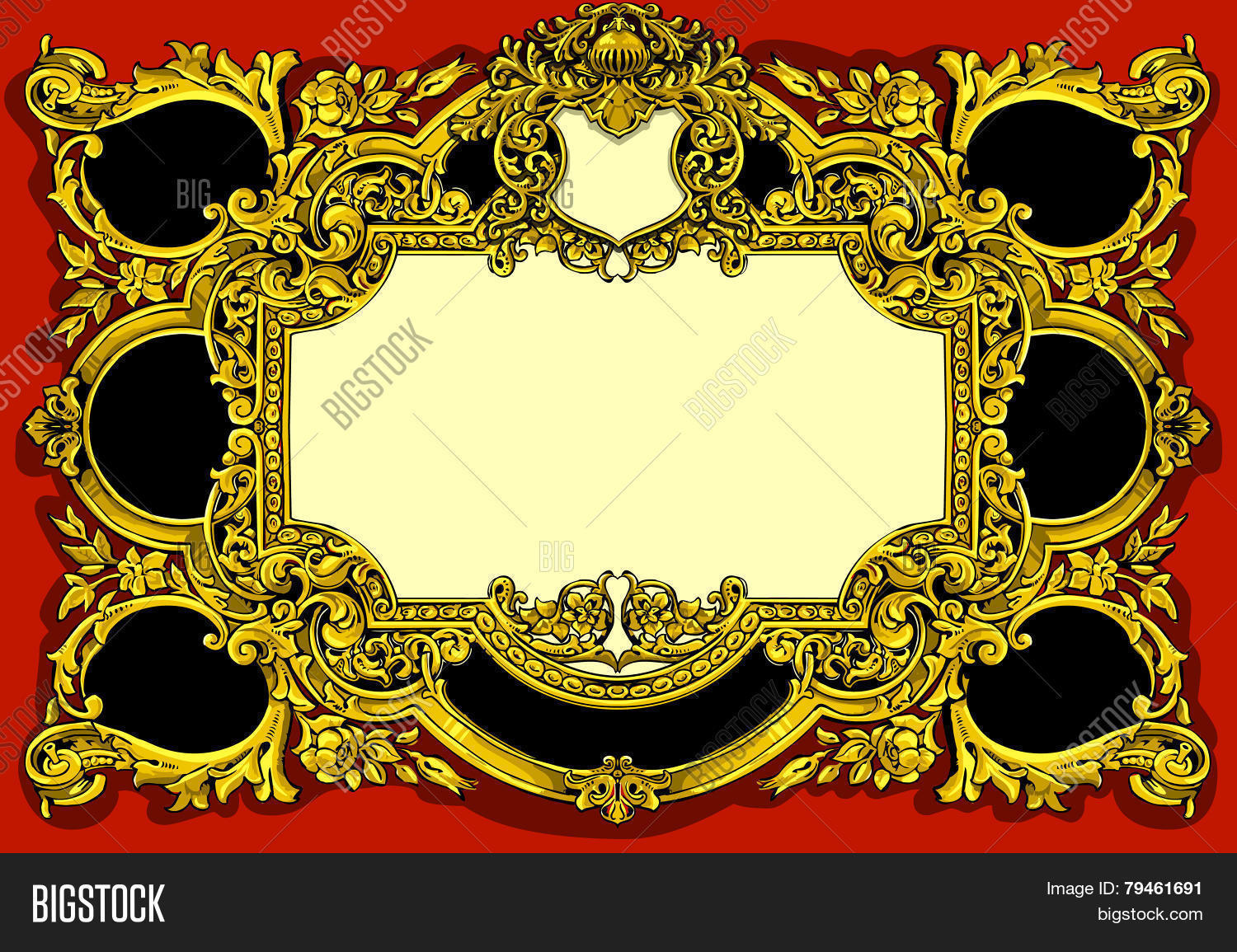 Vintage Gold Baroque Vector & Photo (Free Trial) | Bigstock