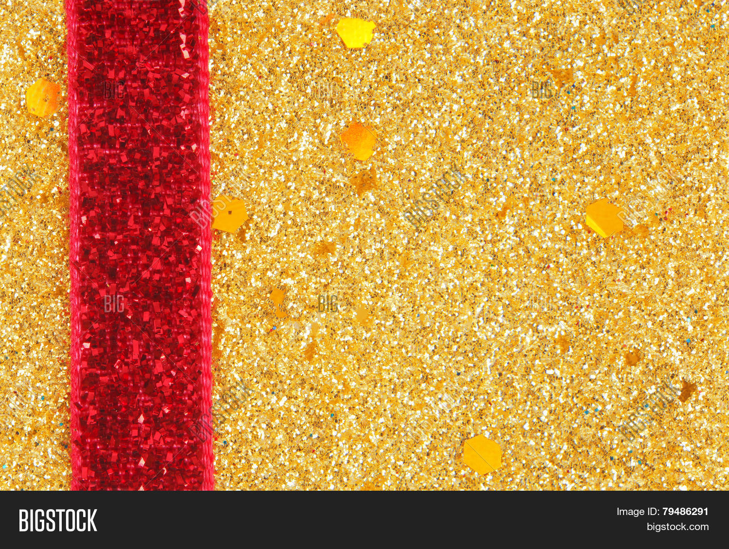 Golden Glitter Ribbon Image & Photo (Free Trial) | Bigstock