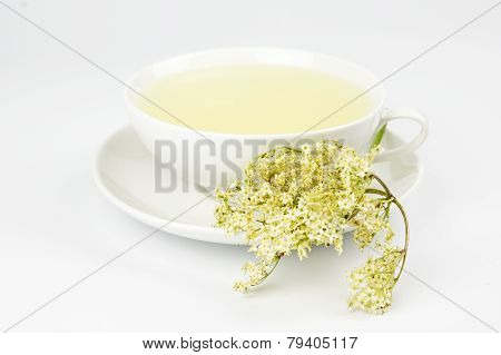 Cup with elder tea