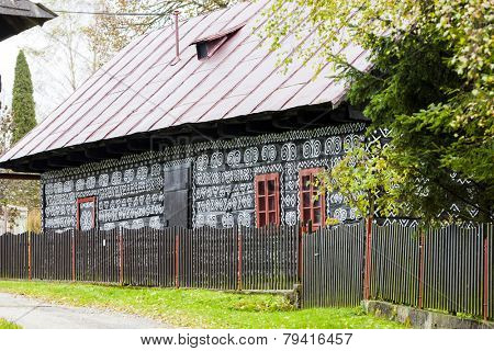 timbered house in Cicmany, Slovakia