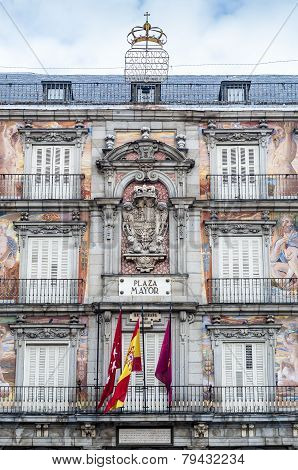 The Plaza Mayor Square In Madrid, Spain.