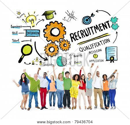 Ethnicity Peolple Recruitment Goal Cheerful Celebration Concept