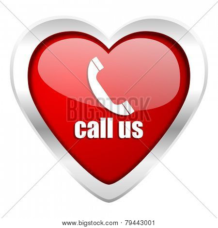 call us valentine icon phone sign 