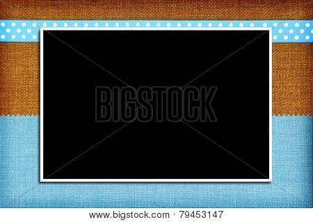 Decorative template with photo frame. Scrapbook, photobook concept