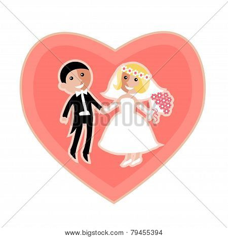 modern flat  wedding icon