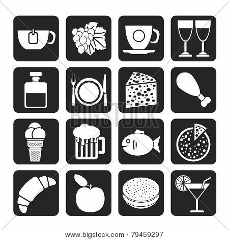 Silhouette Food, Drink and beverage icons