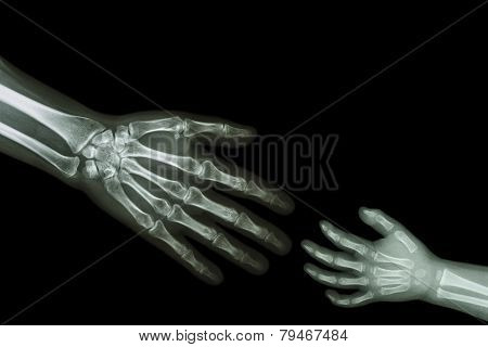 Adult Help Child .   Adult Stretch Out Hand For Grasp Child Hand