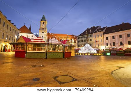 Main square in Bratislava.