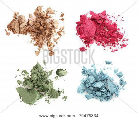 Close up of a make up powder on white background