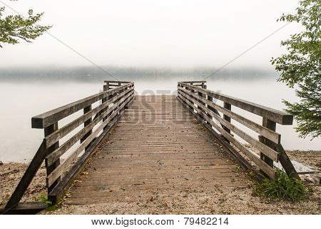 Pier on Bohinj lake, Slovenia