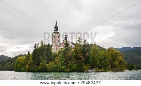 Bled church on island, Slovenia